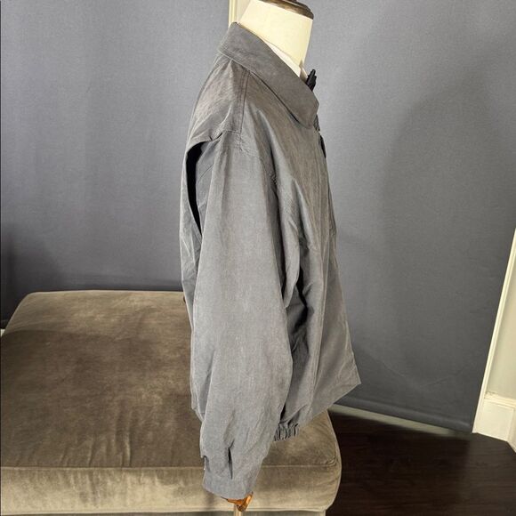 London Fog Men's Iron Gray Lightweight Zip Front Golf Jacket Size L NEW - Picture 2 of 16